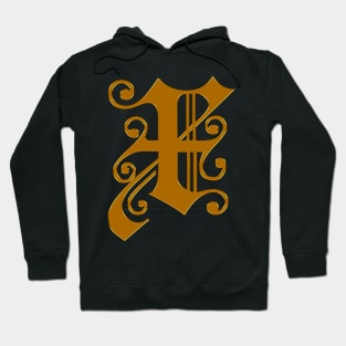 Golden Letter X Hoodie